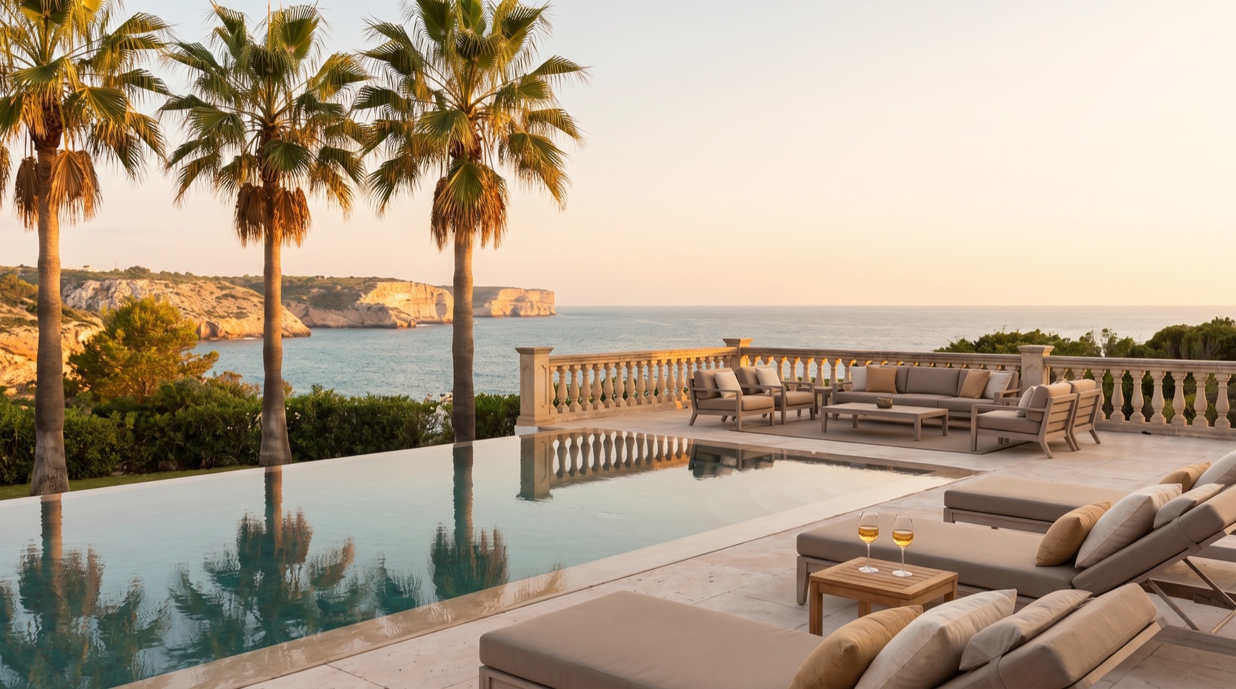 The residence pool deck